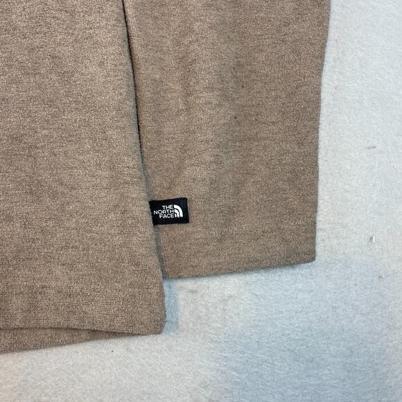 The North Face 1/4 Zip Mens Sz M Pullover Sweater Beige Tan - Picture 2 of 9